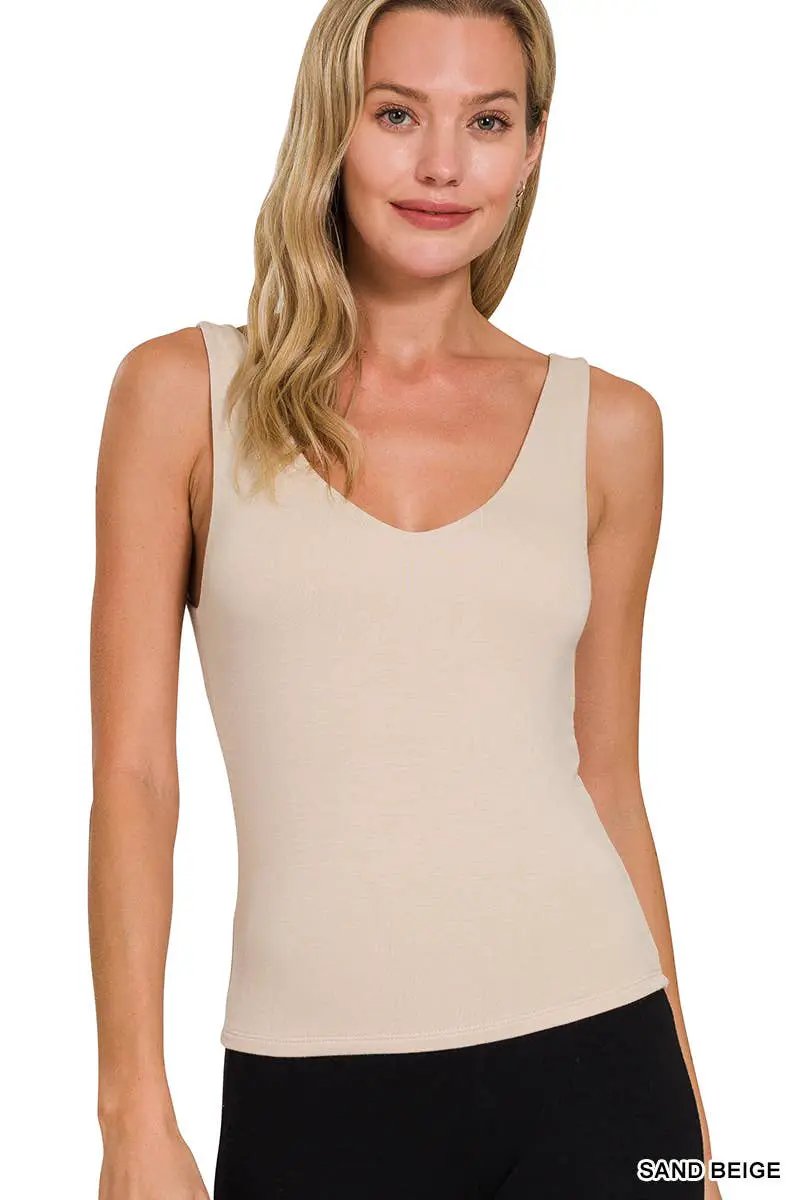 Zenana Zenana Double Layered Tank Top - Tank Tops double layered tank top