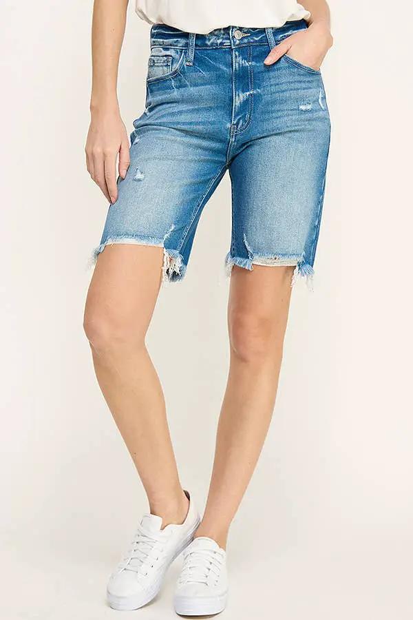 ARTEMIS VINTAGE Artemis Vintage High Rise Bermuda Jean Shorts - Bermudas