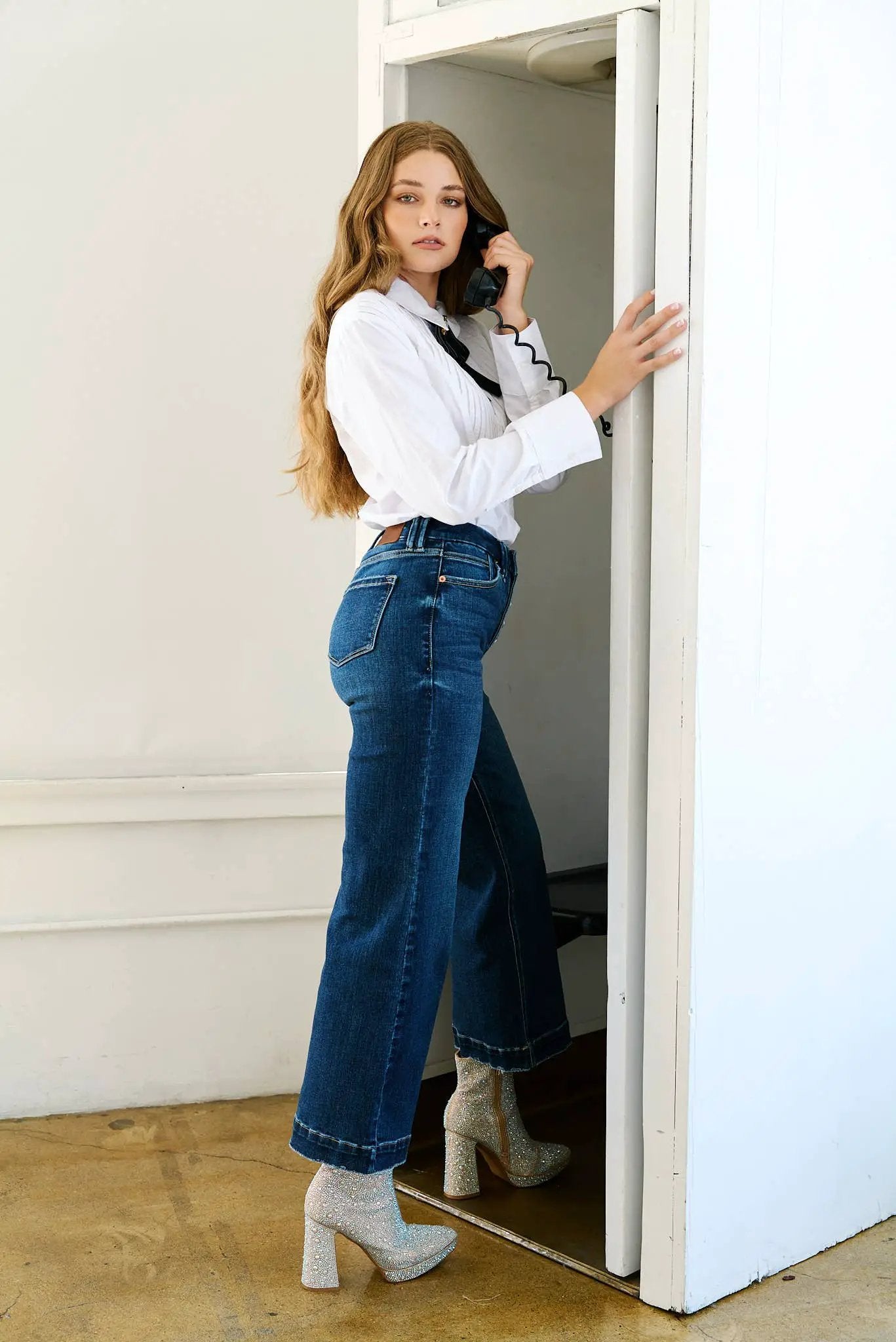 ARTEMIS VINTAGE Artemis Vintage Tummy Control High Rise Modern Wide Leg Jeans - Jeans Artemis vintage trouser jeans