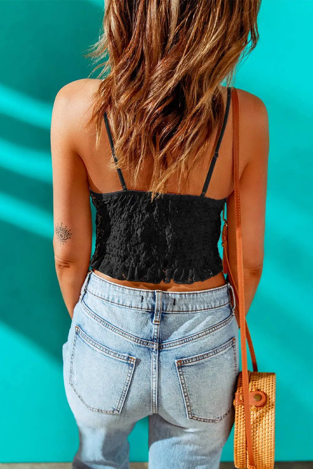 Grateful Threads Boutique Lace Bralette Crop Top - Camisoles lace bralette crop top