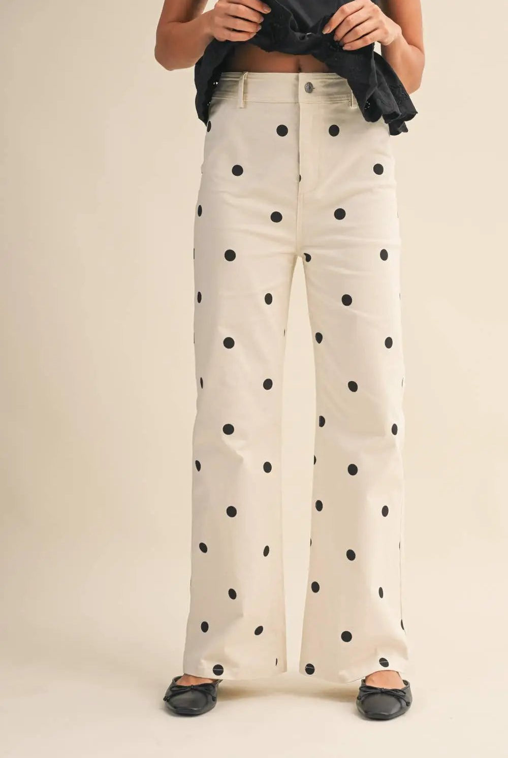Klesis The Dotty About You Wide Leg Denim Pants - Pants Pants