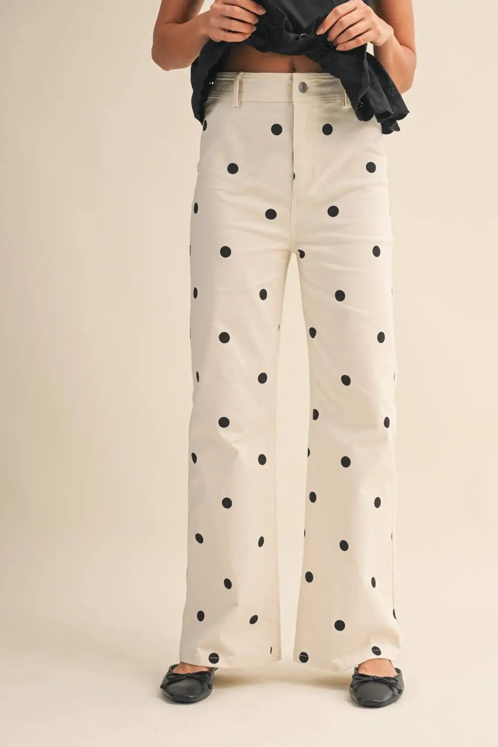 Klesis The Dotty About You Wide Leg Denim Pants - Pants Pants