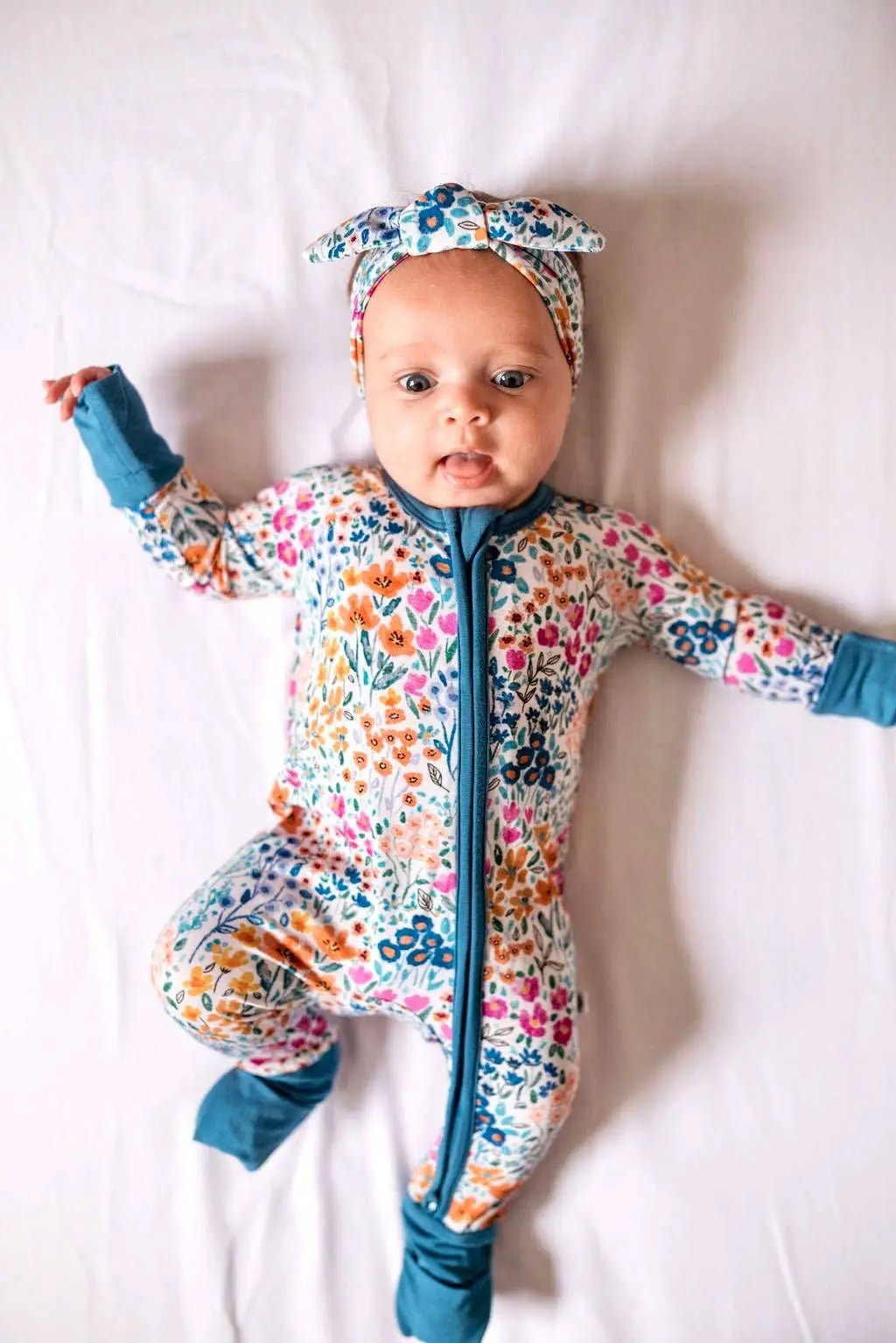 Jammie Session formerly Big Dreams Little Jammies Whispering Wildflowers Bamboo Romper - Baby One-Pieces