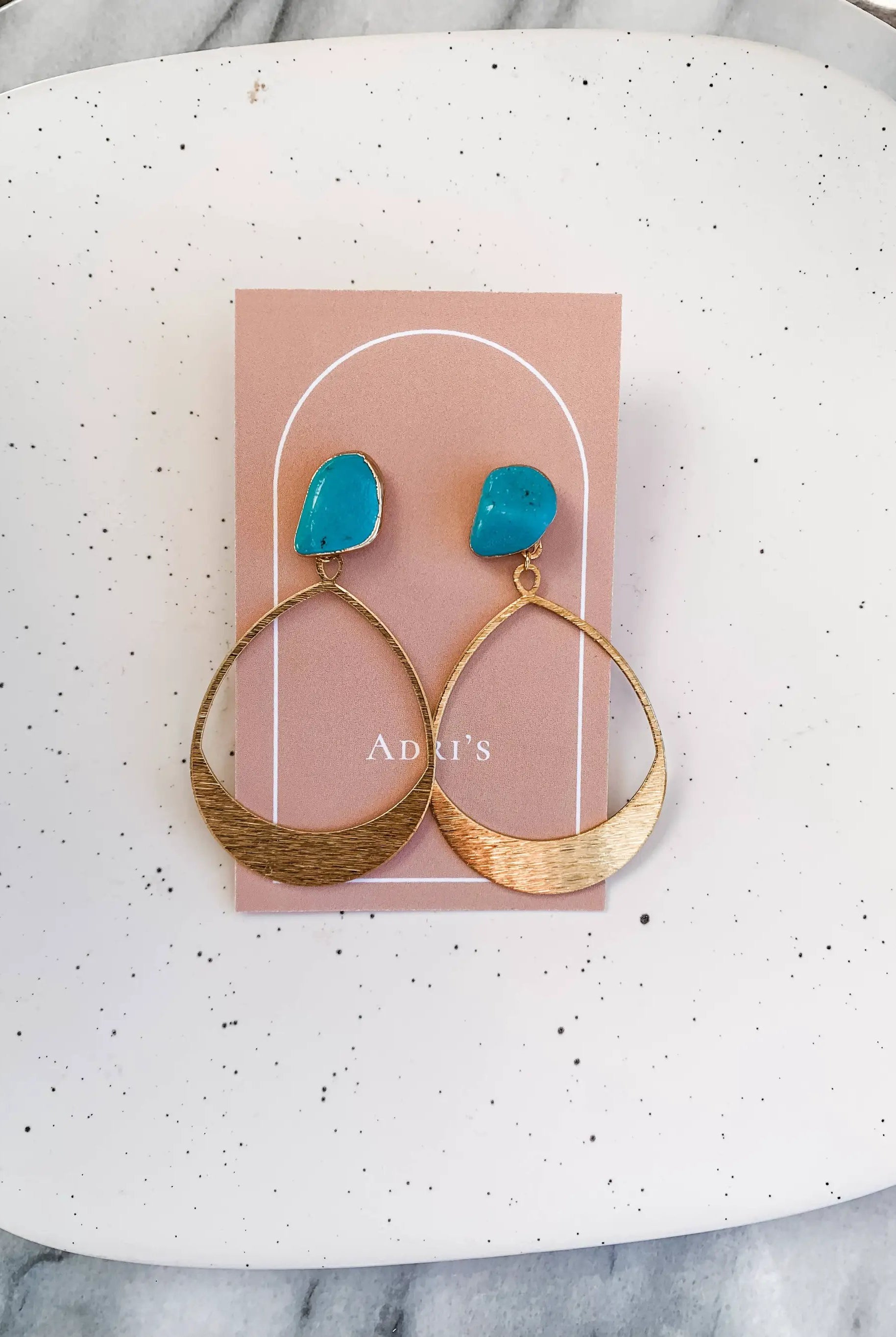 Adri’s The Turquoise Tear Drop Dangles - Earrings