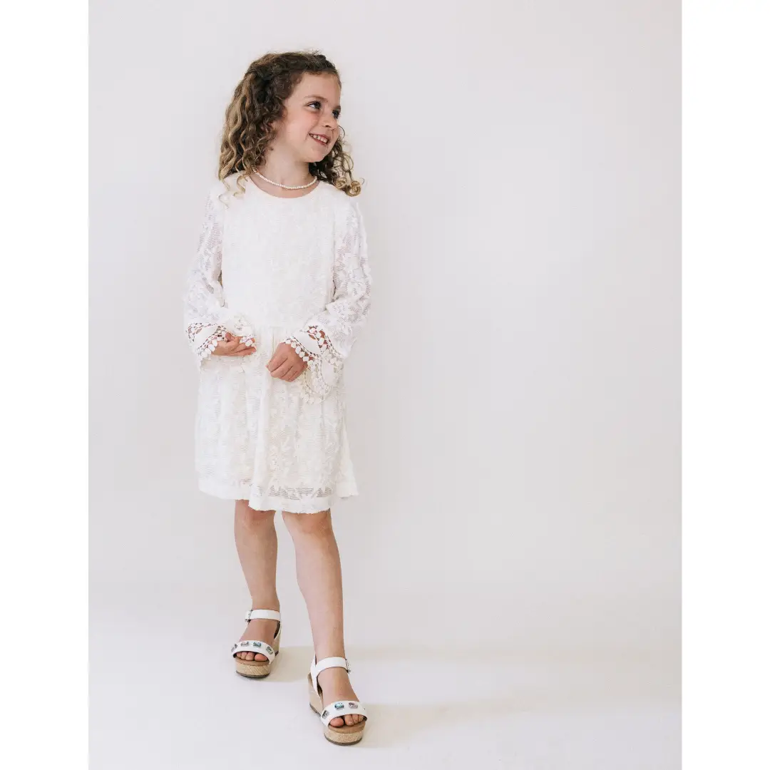 HAHA MAMA Clothing Ivory Lace Mommy & Me Dress - Mini - Baby & Children's Dresses