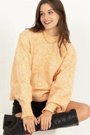 HYFVE HYFIVE Tangerine High Neck Pullover Sweater - Sweaters