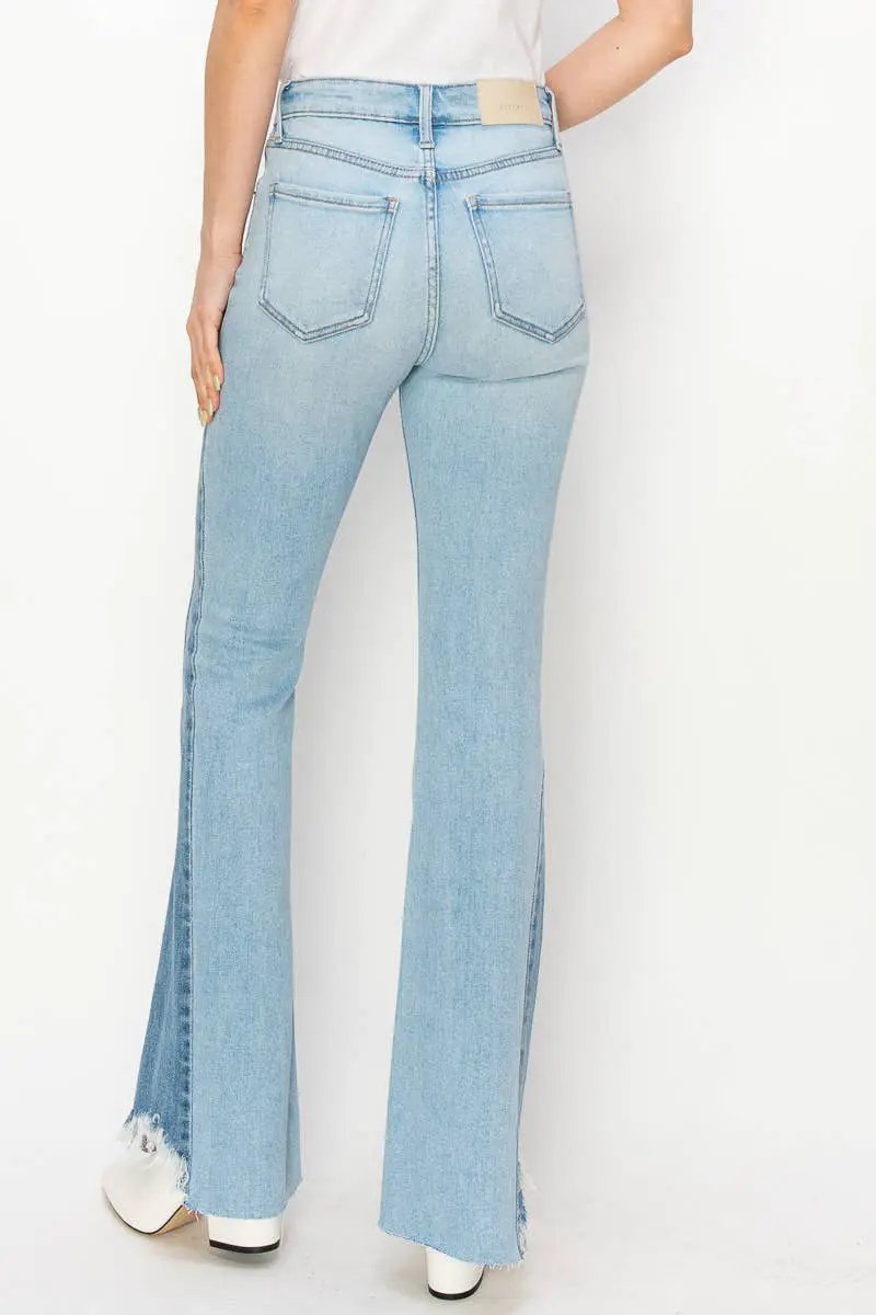 ARTEMIS VINTAGE Artemis Vintage High Rise Color Panel Detail Bootcut Jeans PLUS - Jeans