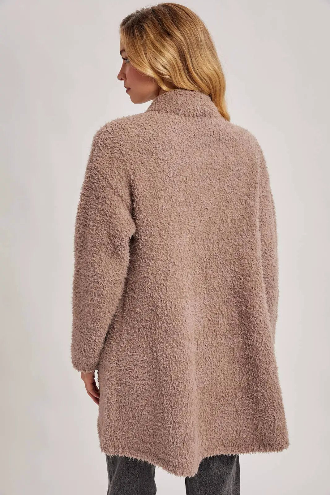 Bluivy Bluivy - Cloud Nine Fuzzy Drape-Front Cardigan - Cardigans