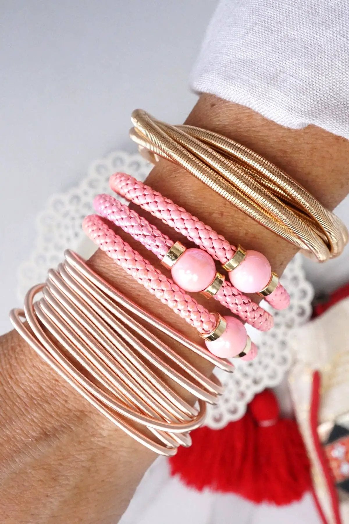 PennyLine inc The Snake Chain Flexy Bangle Bracelet Set - Bracelets stretchy bracelet