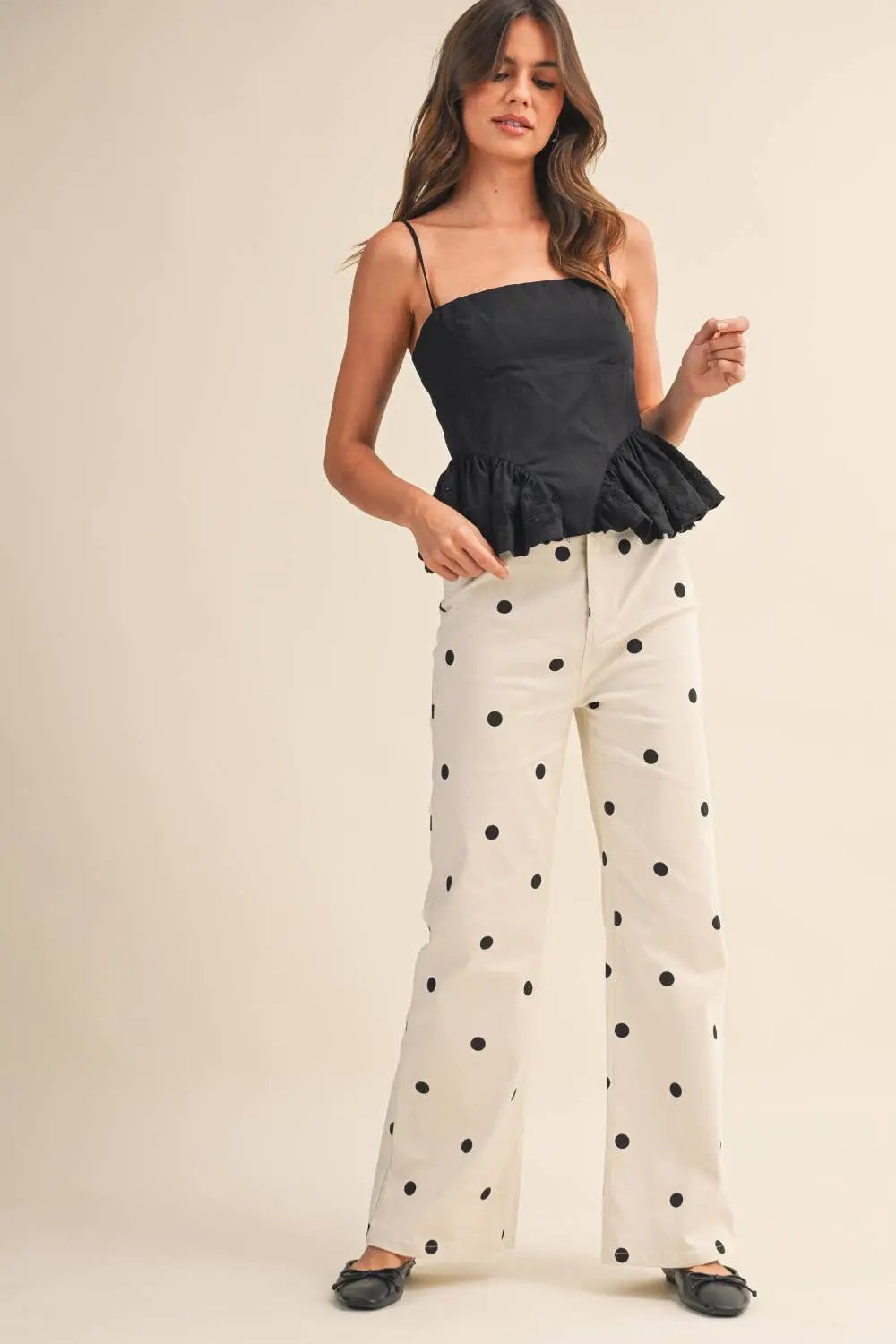 Klesis The Dotty About You Wide Leg Denim Pants - Pants Pants