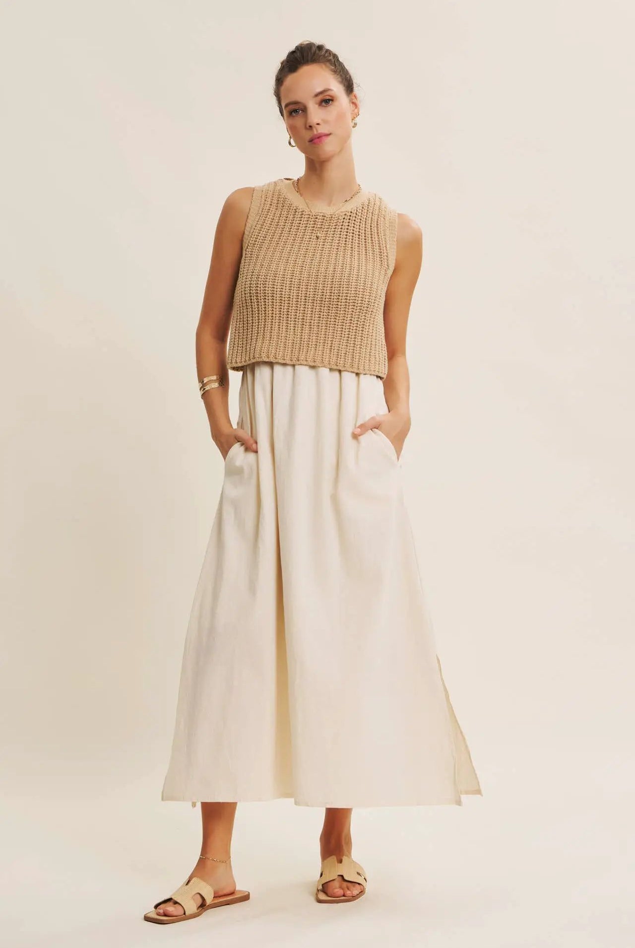 in february The Warm Glow Twofer Midi Dress - Dresses