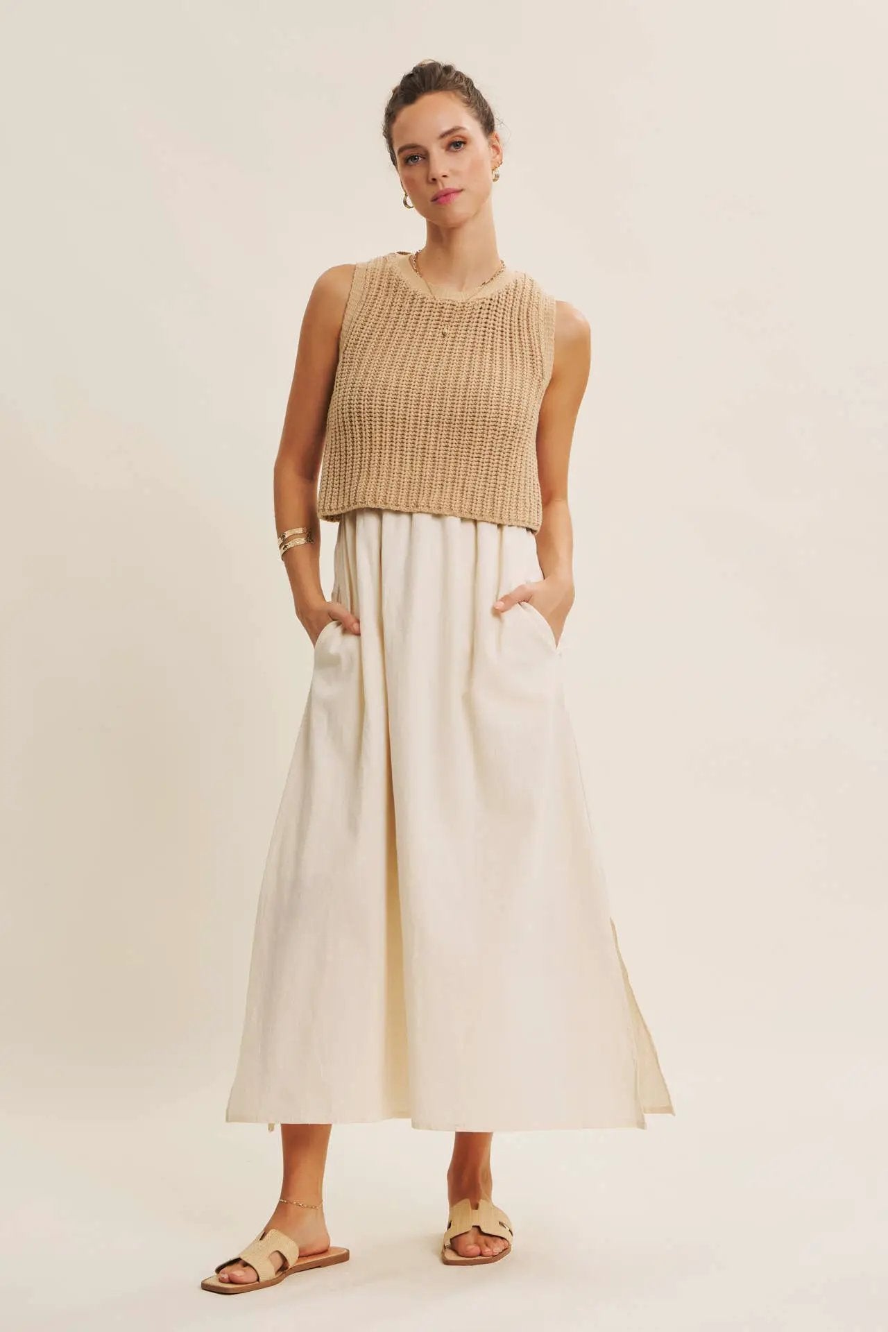 in february The Warm Glow Twofer Midi Dress - Dresses