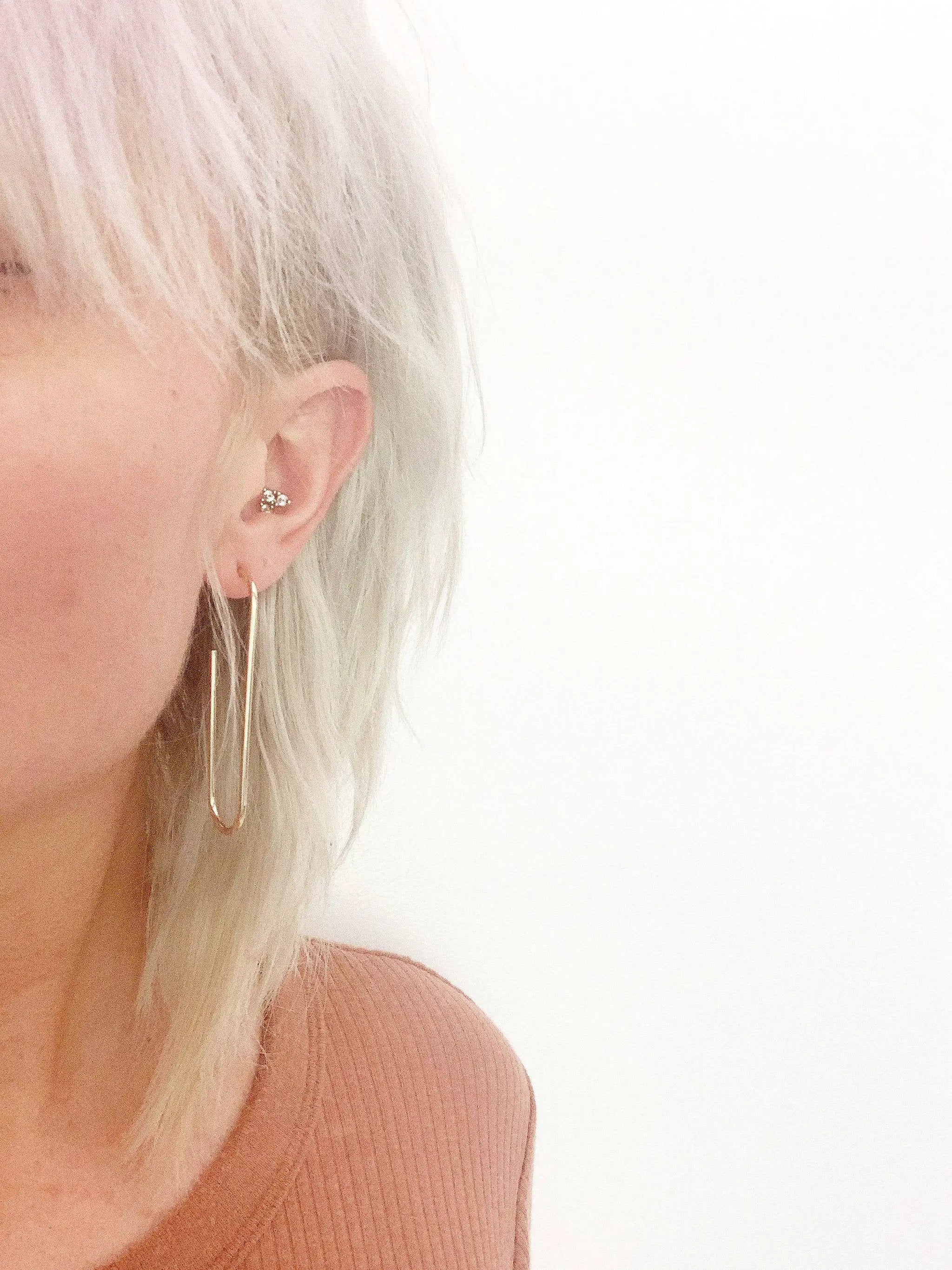 Hey Grl Hey Jewelry The Paperclip Hoop Earrings in Gold - Earrings