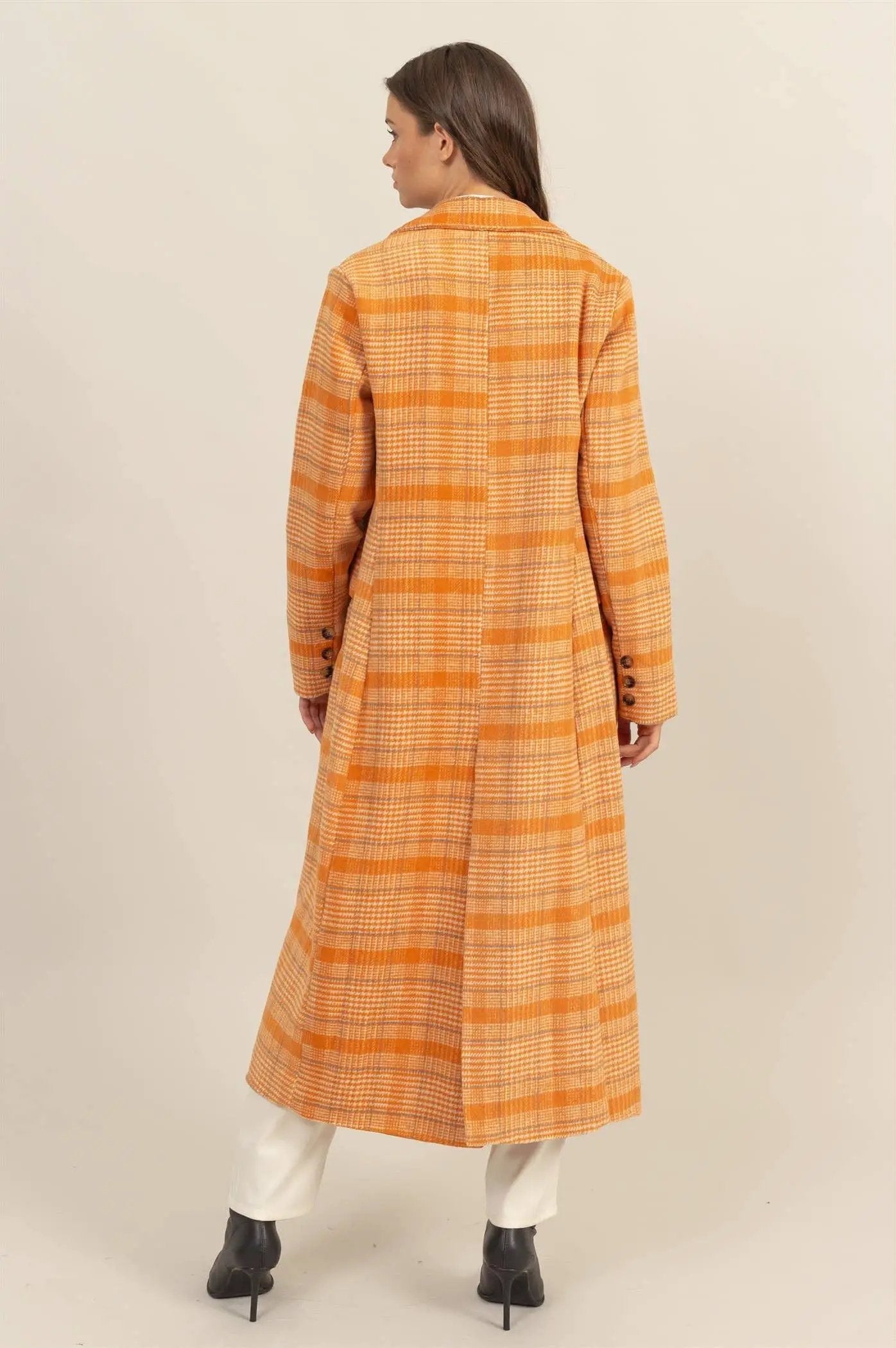 HYFVE HYFVE - Toasted Pumpkin Plaid Coat - Overcoats