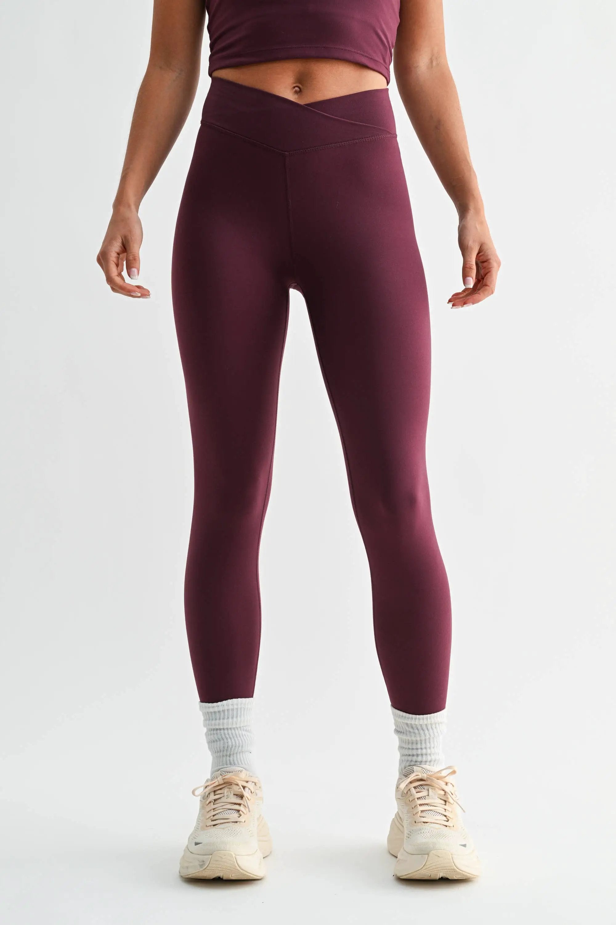 Mono B Mono B - Venice Crossover Waist Leggings - Leggings Mono B - Venice Crossover Waist Leggings