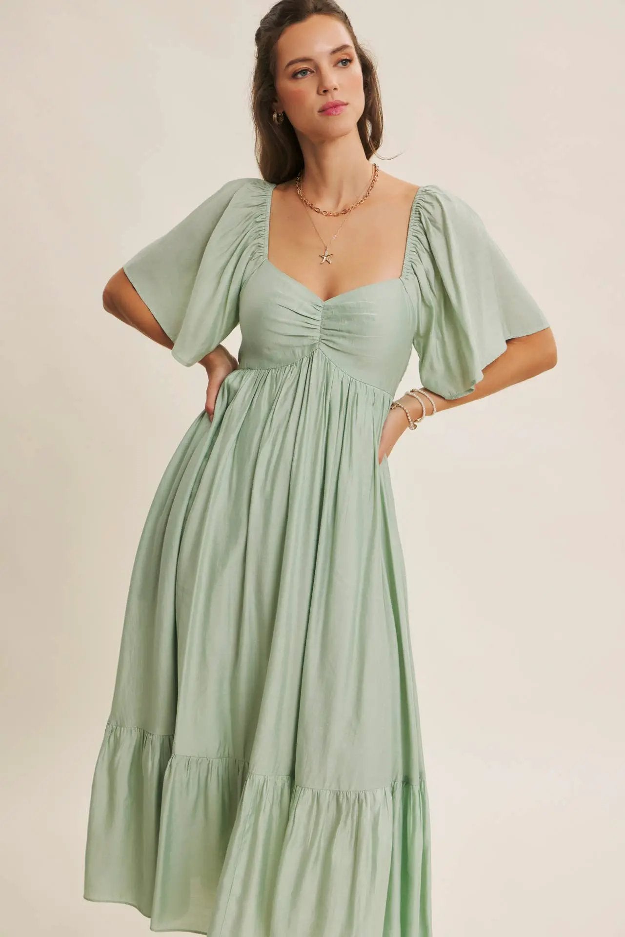 in february The Soft Breeze Mint Midi Dress - Sweaters