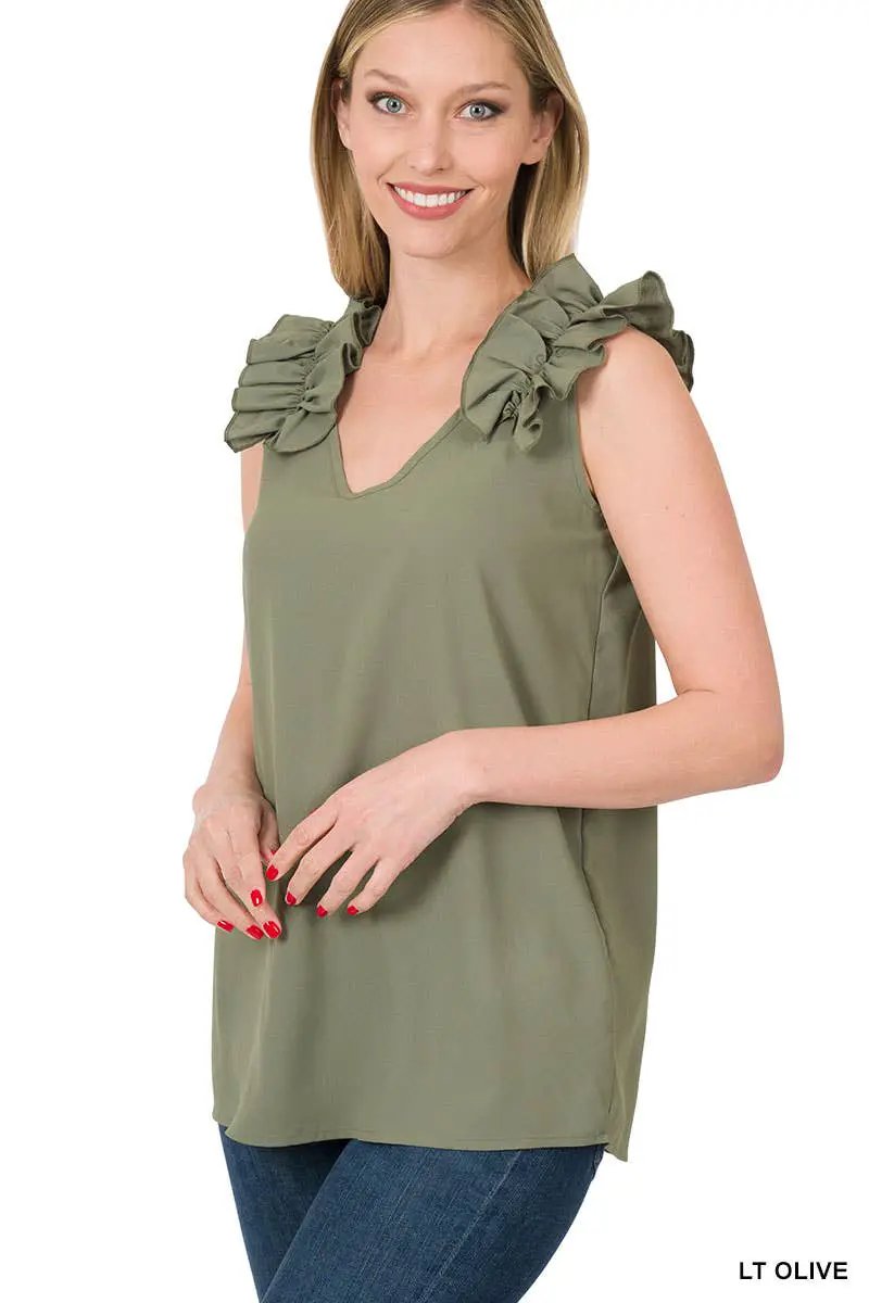 Zenana Zenana Ruffle Sleeve Blouse Collection - Blouses Ruffle Sleeve Blouse