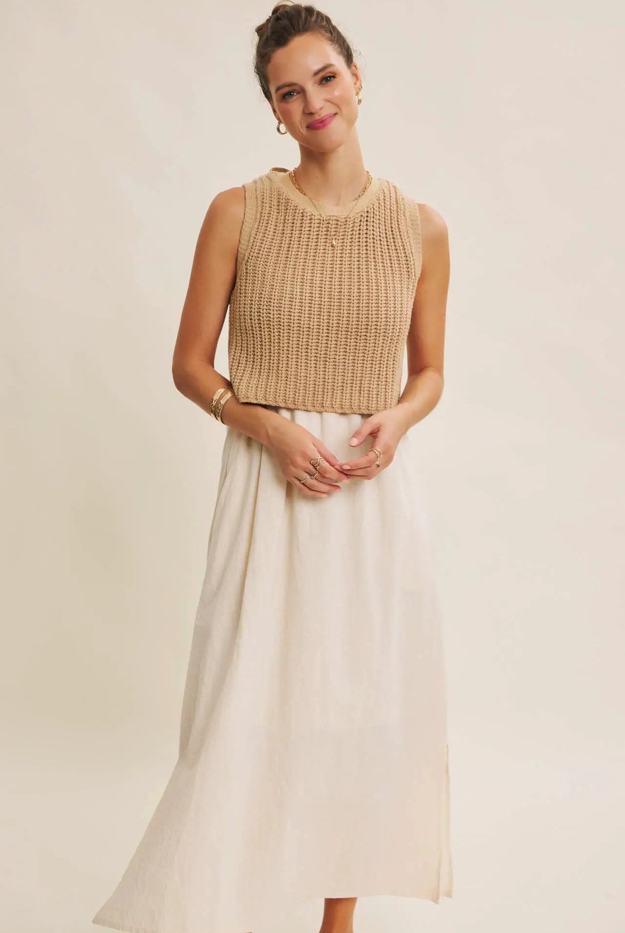 in february The Warm Glow Twofer Midi Dress - Dresses