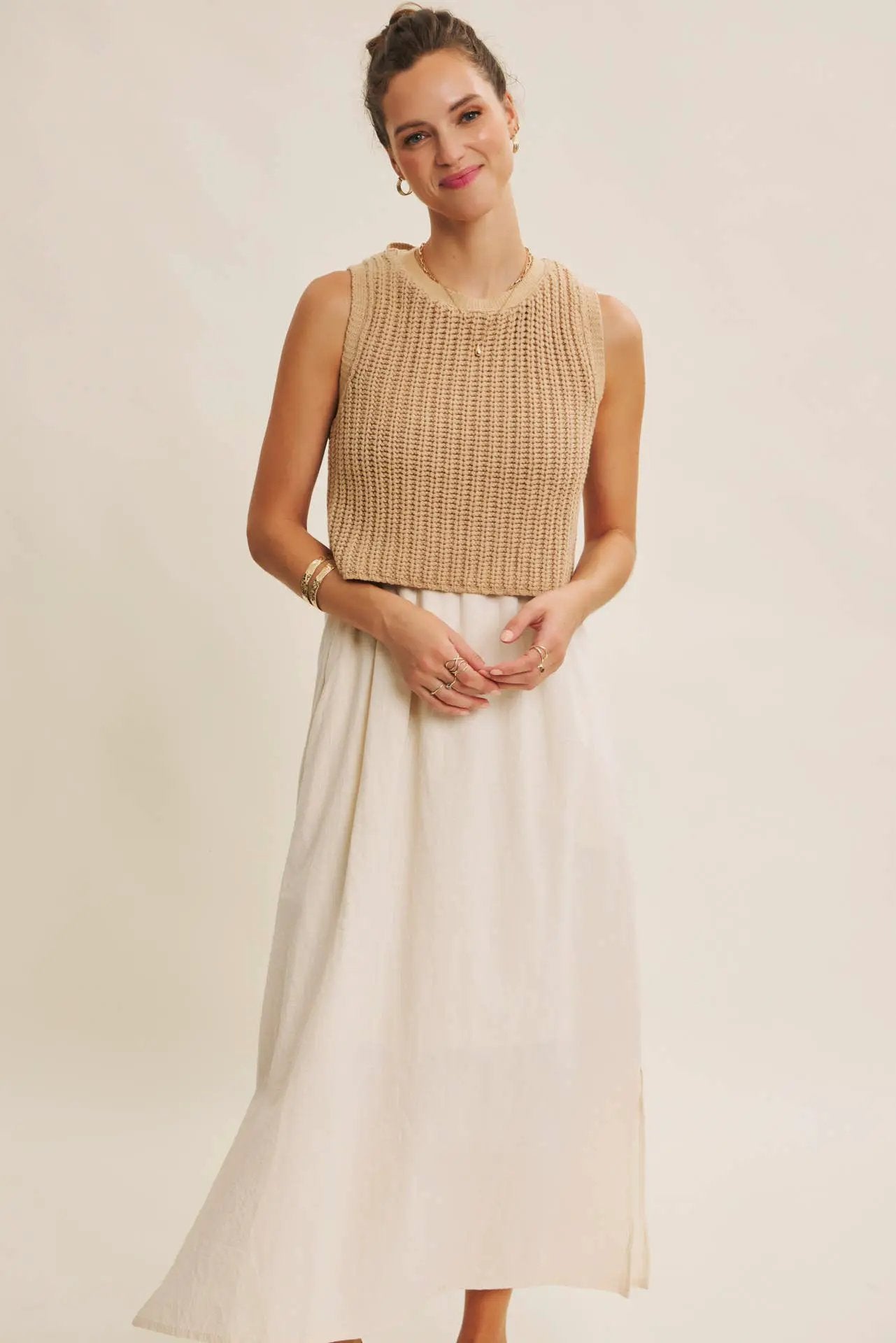 in february The Warm Glow Twofer Midi Dress - Dresses