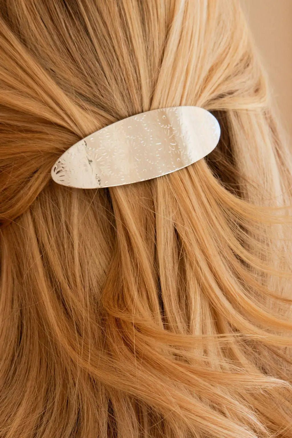 Shop ANDi The Textured Daisy Barrette: Gold - Hair Accessories barrette