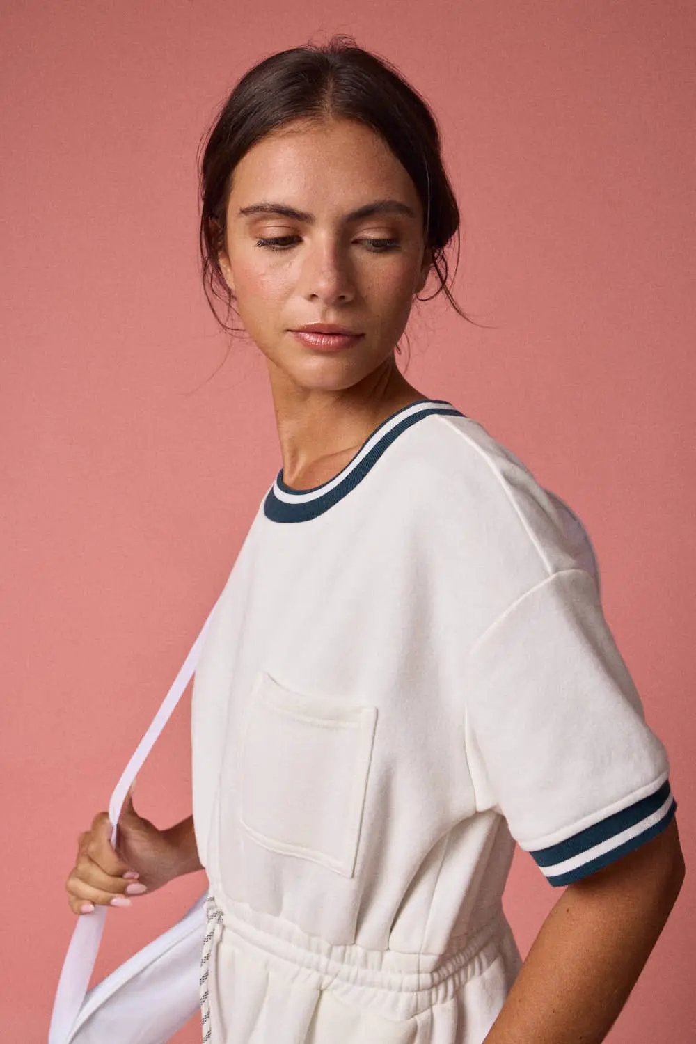 Papermoon The Courtside Crush Varsity Romper - One-Pieces