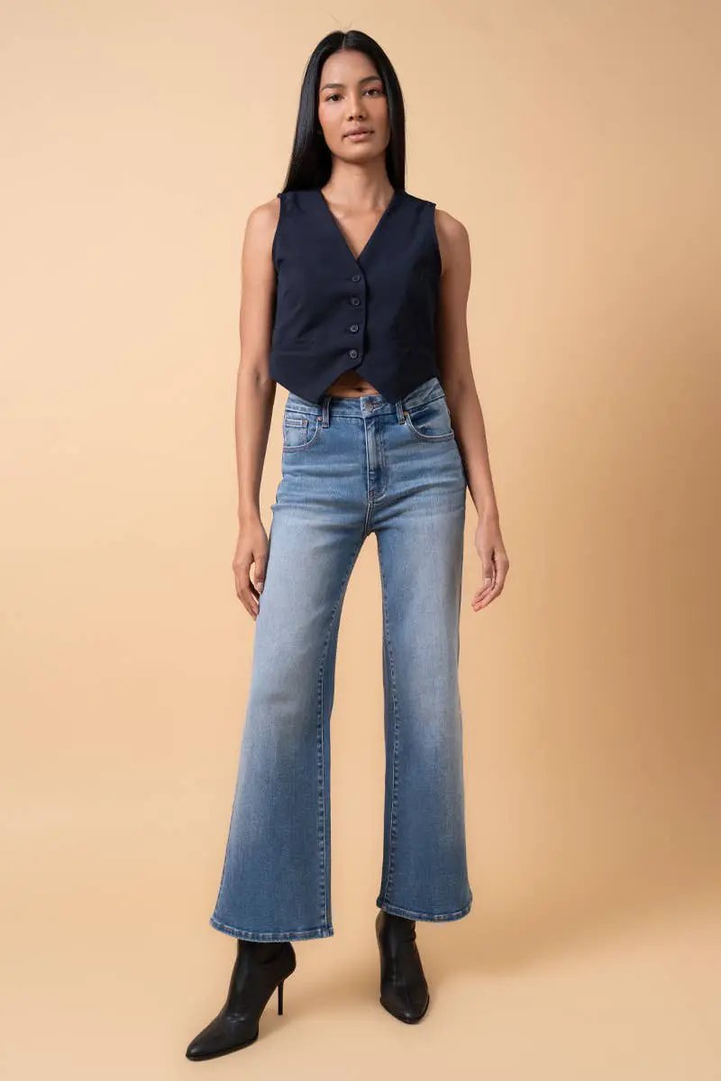 Insane Gene USA The High Rise Relaxed Super Wide Leg: Medium Wash - Jeans