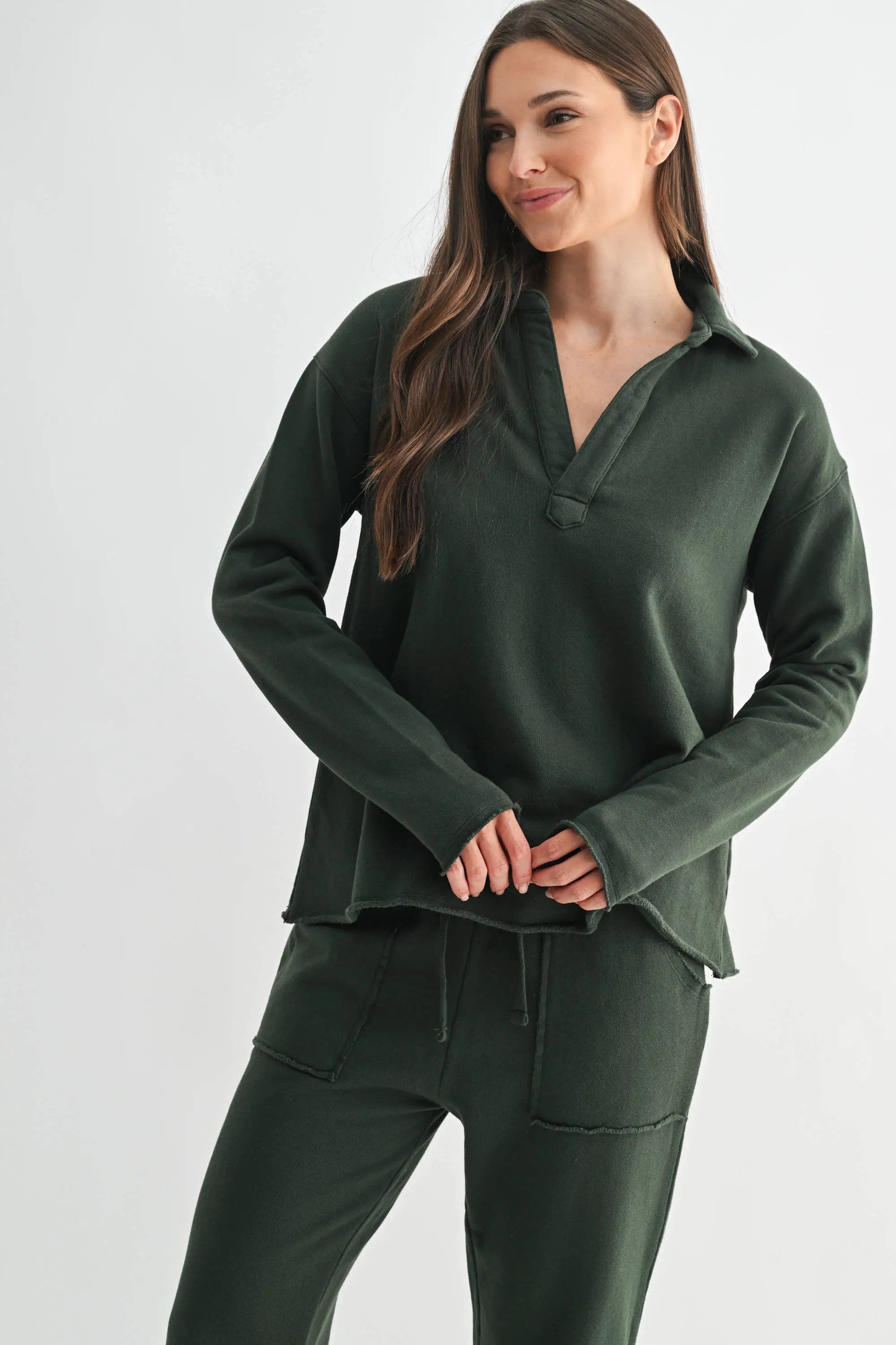 Mono B Mono B - Malibu Vintage Henley Tee - Sweatshirts Mono B - Malibu Vintage Henley Tee