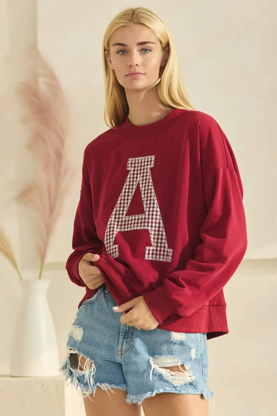 Oddi Oddi - A Patched Gameday Pullover Sweatshirt - Sweatshirts Game Day Sweatshirt