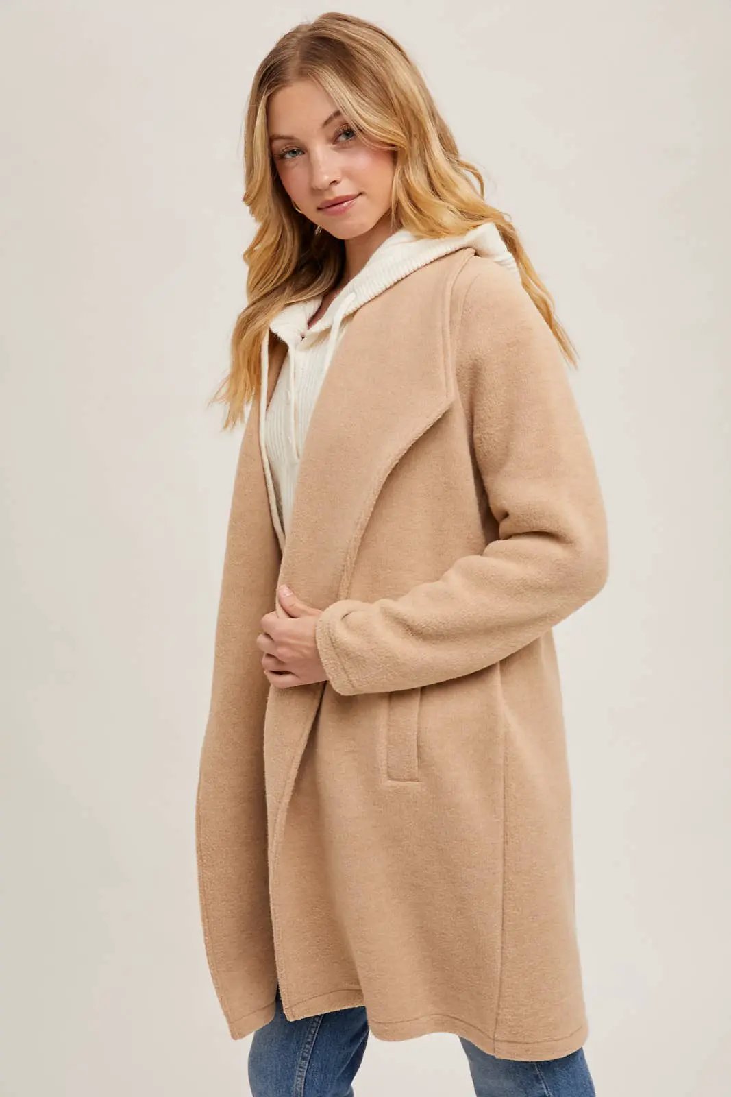 Bluivy Bluivy - OPEN FRONT KNIT COAT JACKET - Wrap Coats
