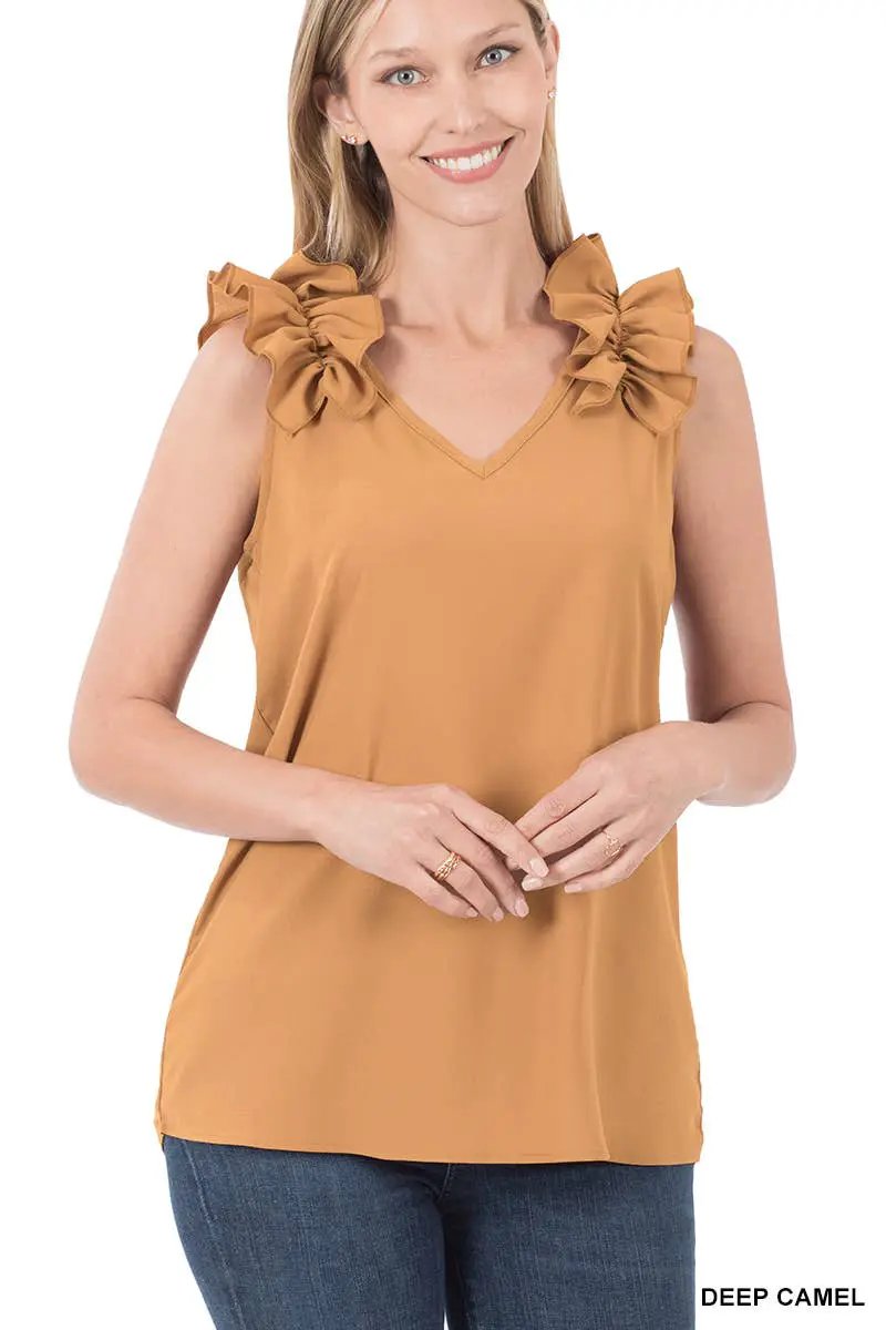 Zenana Zenana Ruffle Sleeve Blouse Collection - Blouses Ruffle Sleeve Blouse