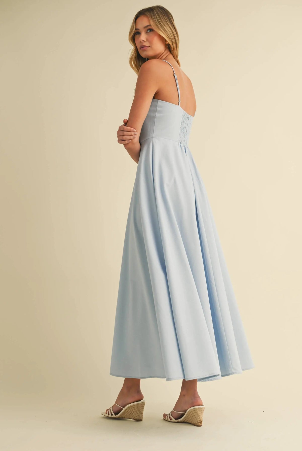 Klesis Blue Skies Linen Maxi Dress - Dresses