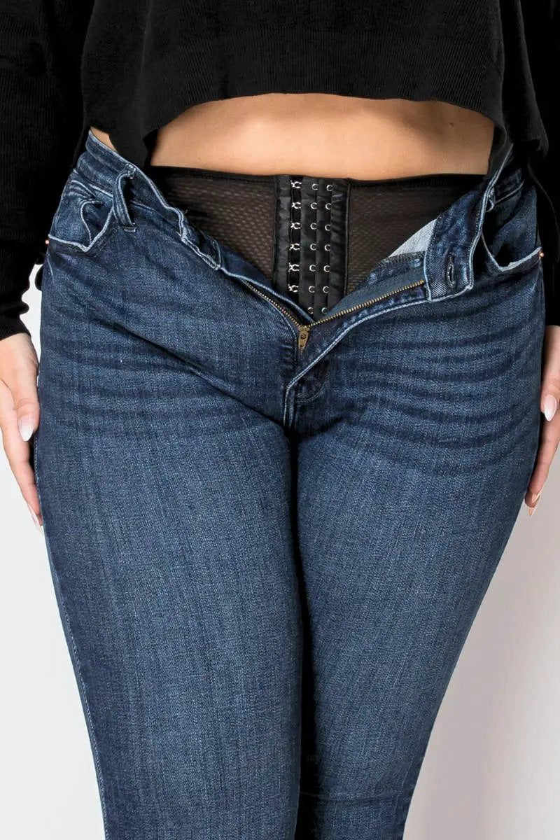 ARTEMIS VINTAGE Artemis Vintage Corset High Rise Double Waist Stretch PLUS Skinny Jeans - Jeans