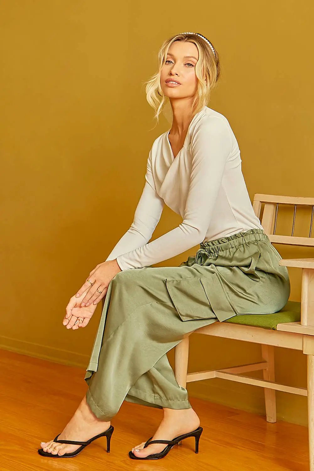 Mystree Mystree - Soft Focus Knot-Neck Modal Top - Blouses