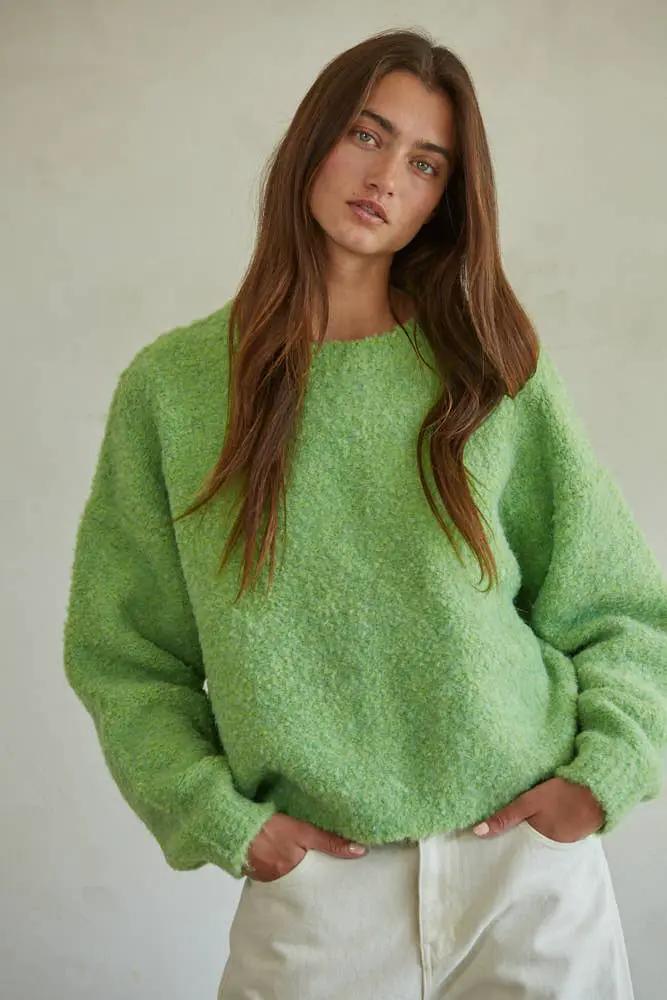 By Together Lima Bean Textured Knit Pullover Sweater - Sweaters