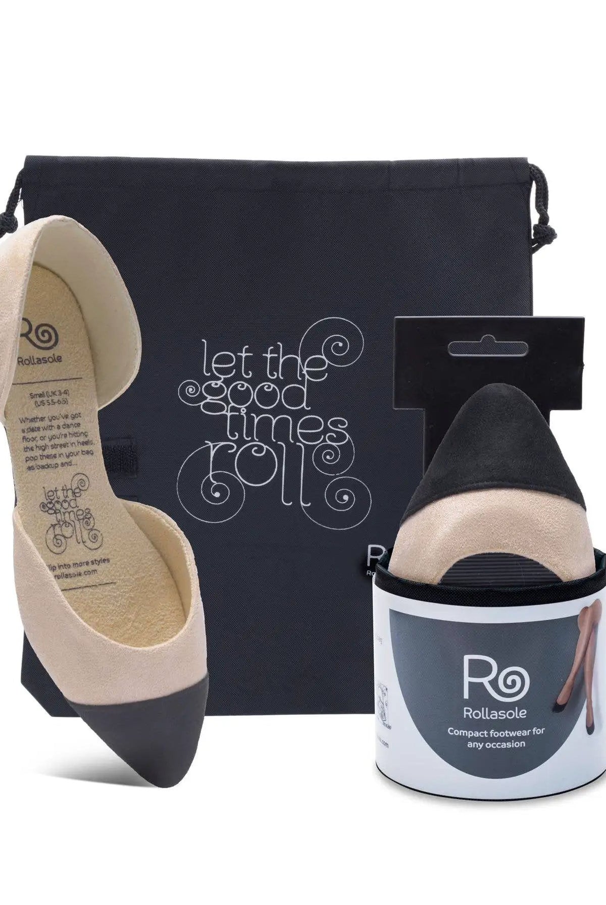 Rollasole Posh Black Toe Flats - Flats