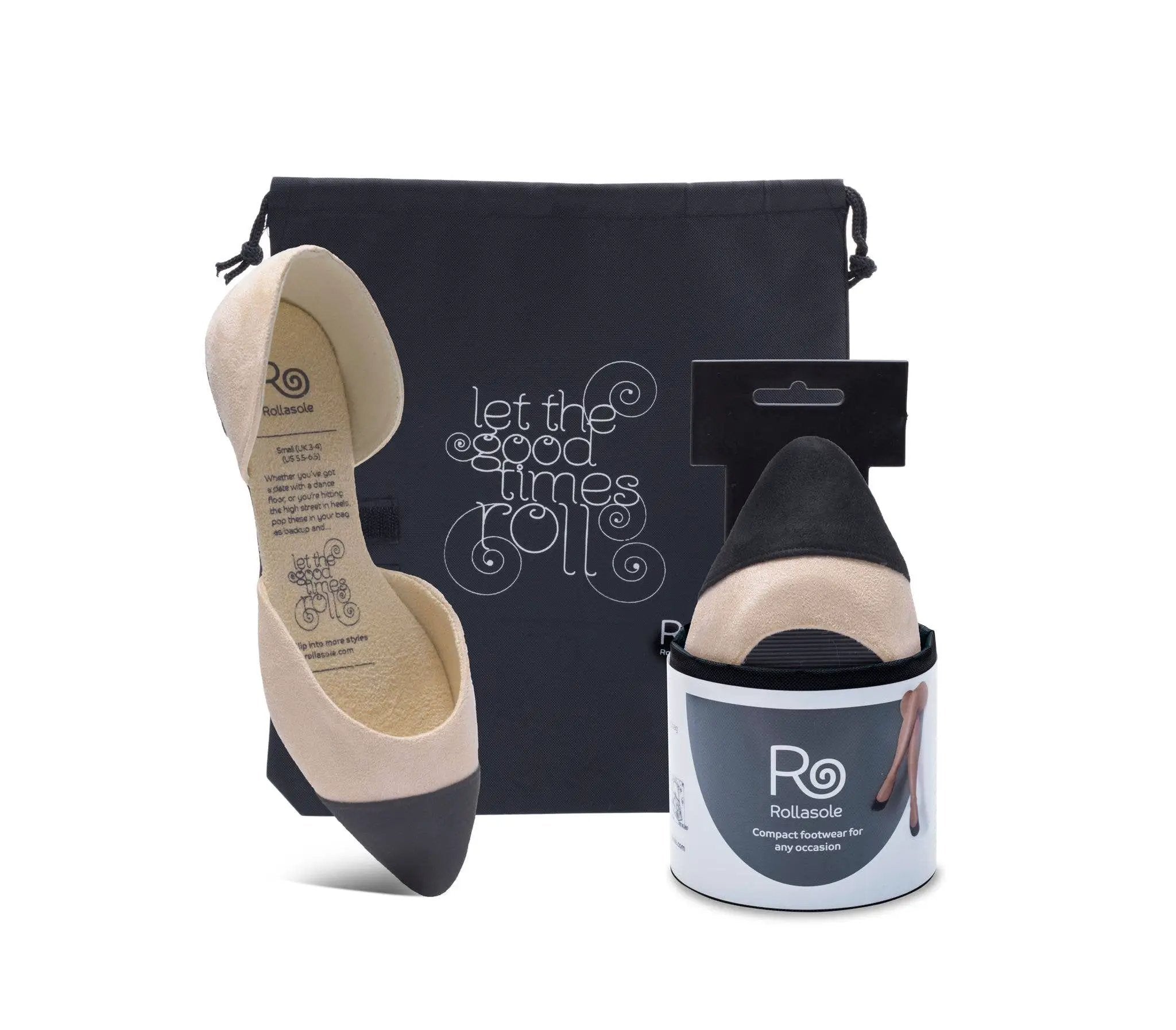 Rollasole Posh Black Toe Flats - Flats