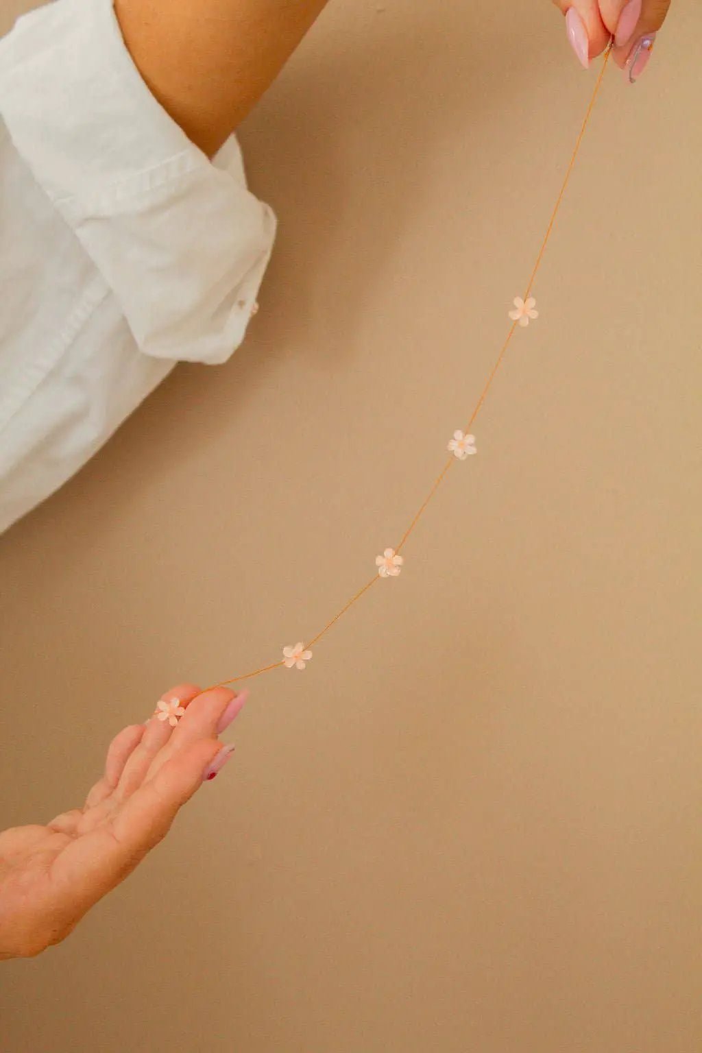 Shop ANDi The Crystal Peach Blossom Whisper Hair Chain - Hair Accessories hair chain