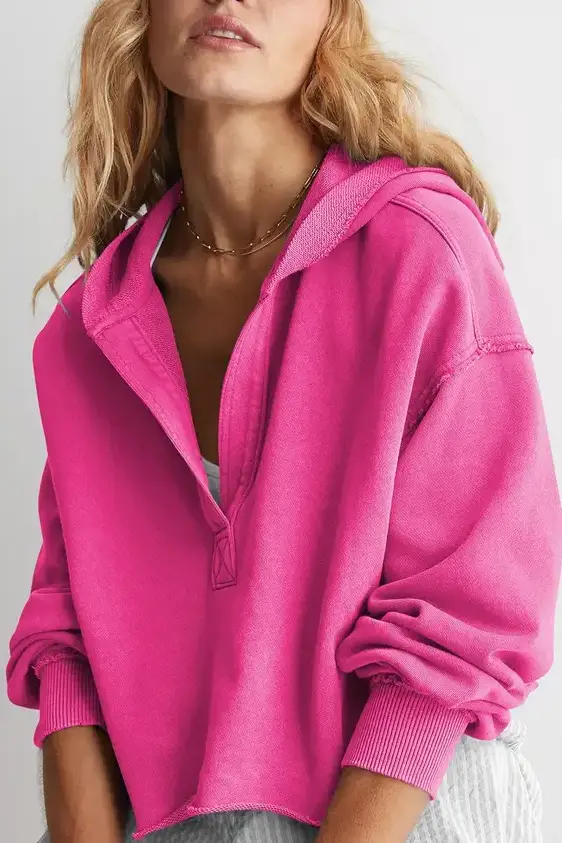 Suhkasana V-Notch Cropped Hoodie - Hoodies