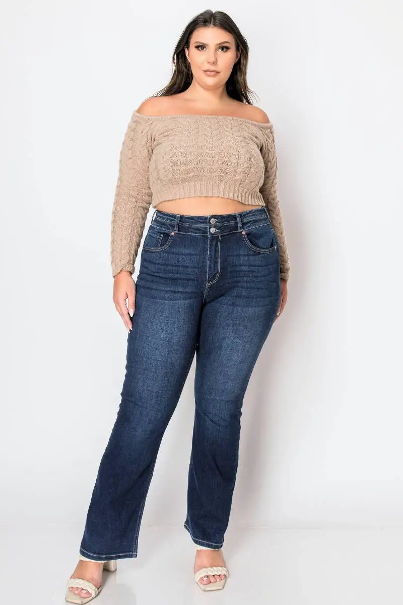 ARTEMIS VINTAGE Artemis Vintage Corset High Rise Super Stretch PLUS Bootcut Jeans - Jeans