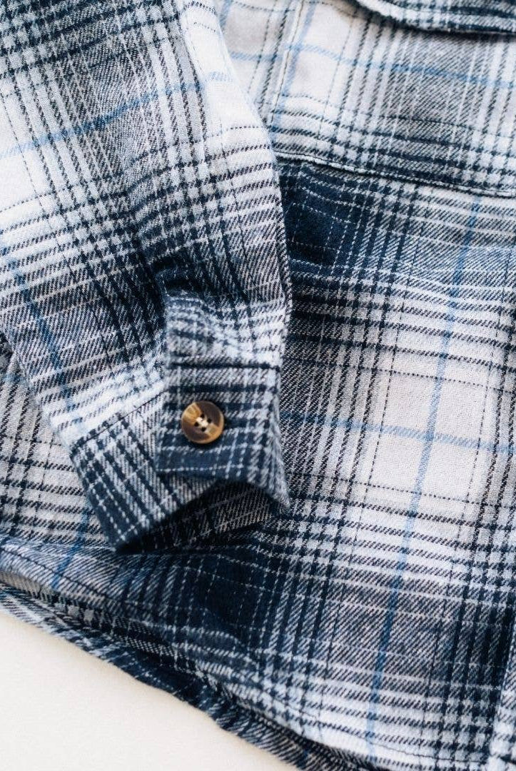 HAHA MAMA Clothing Lightweight Navy Flannel - CHILD - Baby & Toddler Tops