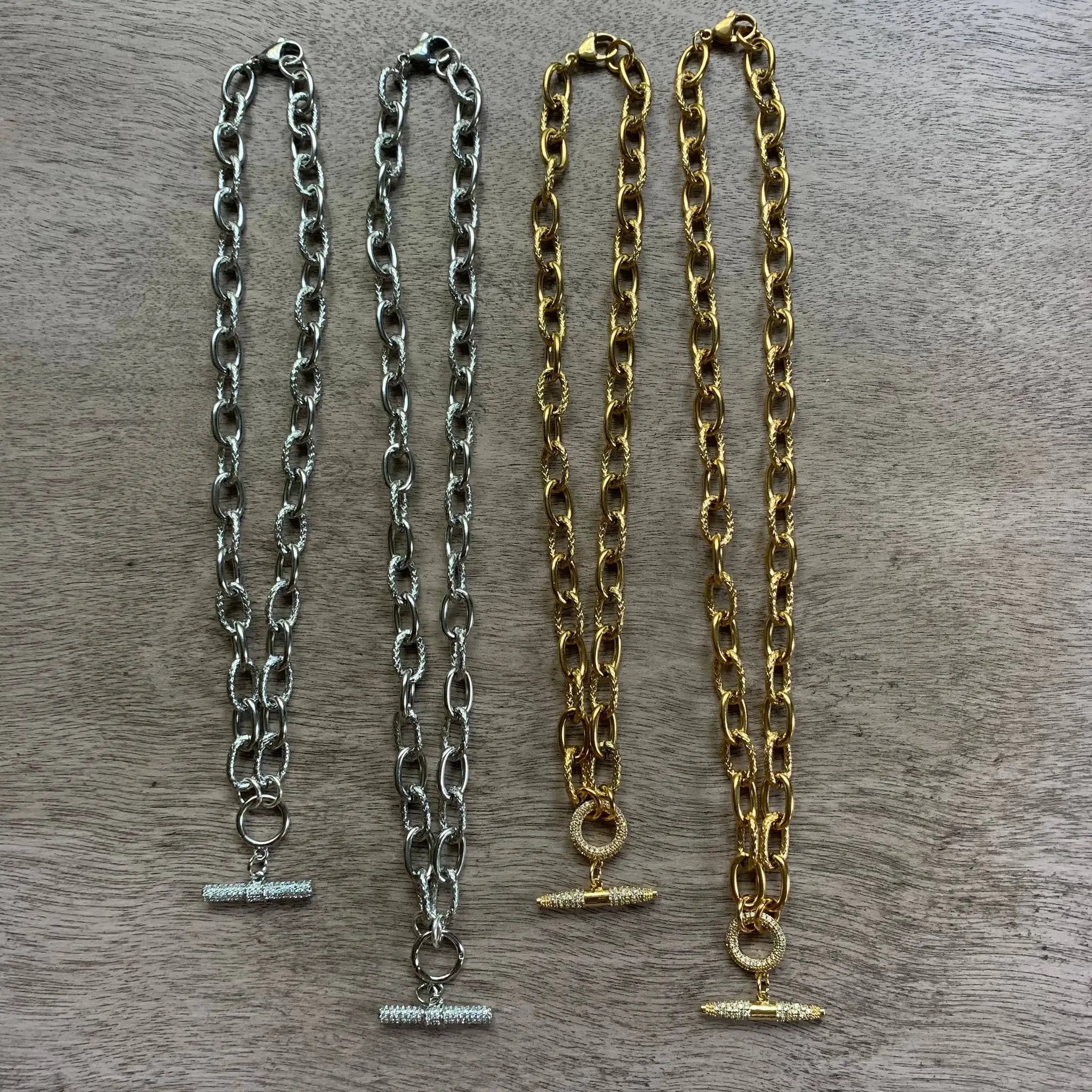 Chasing Cherubs Brook Pave Toggle Necklace - Necklaces