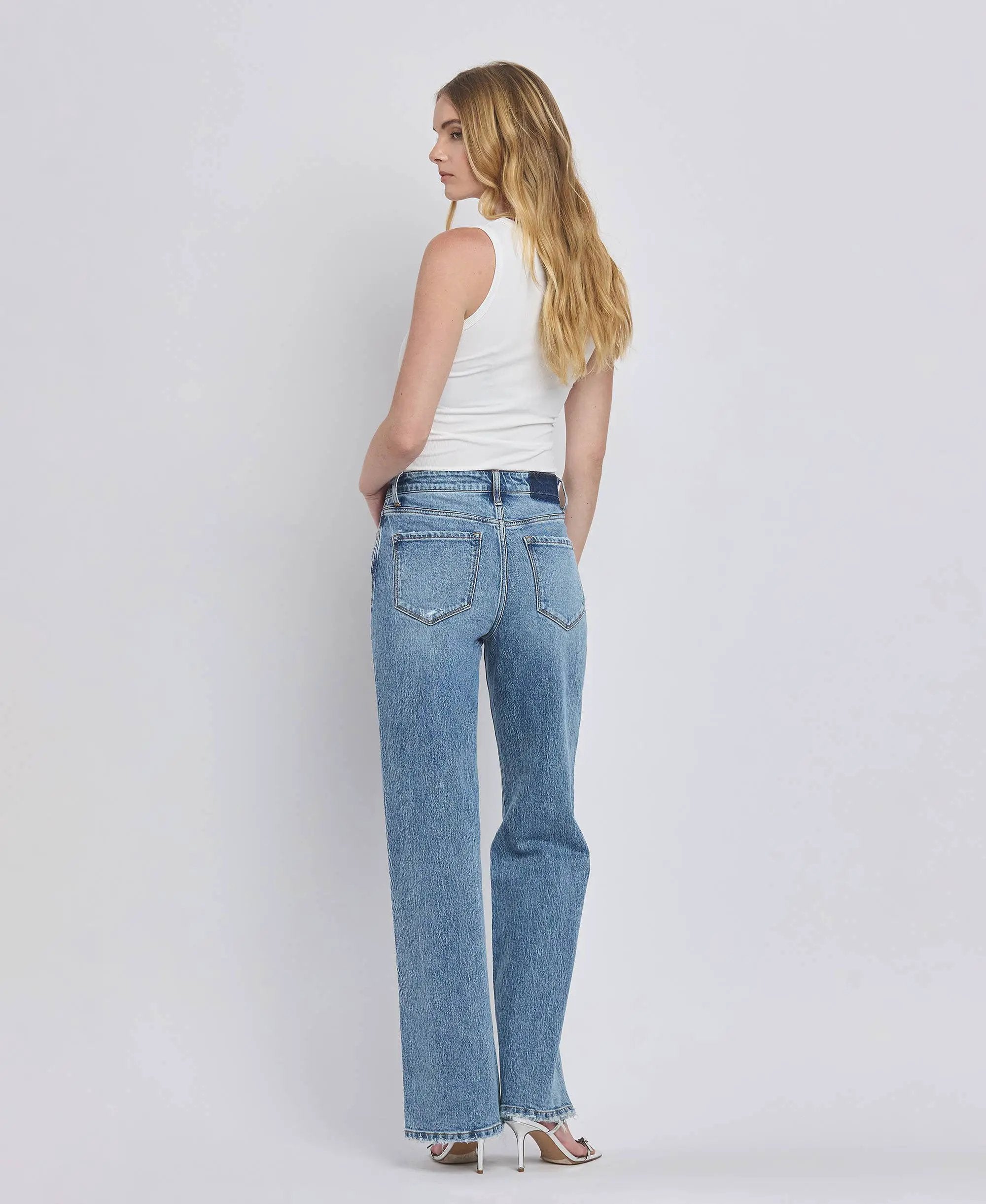 VERVET by FLYING MONKEY VERVET 90'S Super High Rise Wide Leg Jeans - Jeans