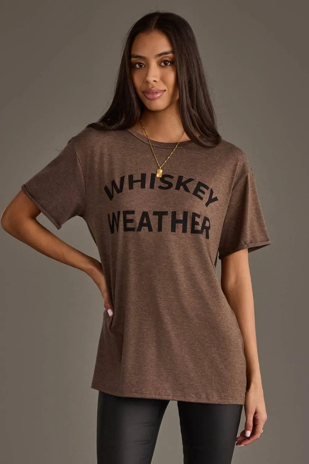 Panache Apparel Co. The Whiskey Weather Tee: Dark Brown - T-Shirts