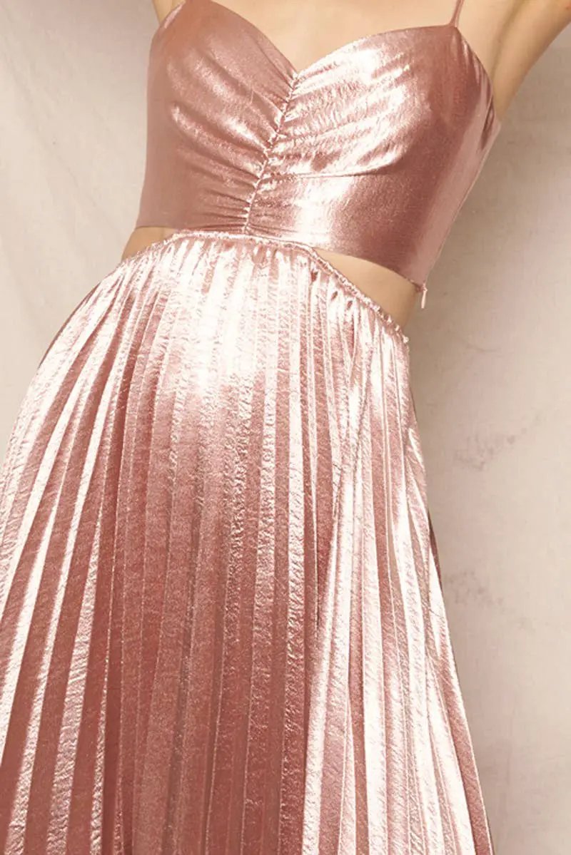 En Crème En Crème Blush Sleeveless Sweetheart Neckline Pleated Maxi Dress - Dresses sleeveless sweetheart neckline pleated maxi dress