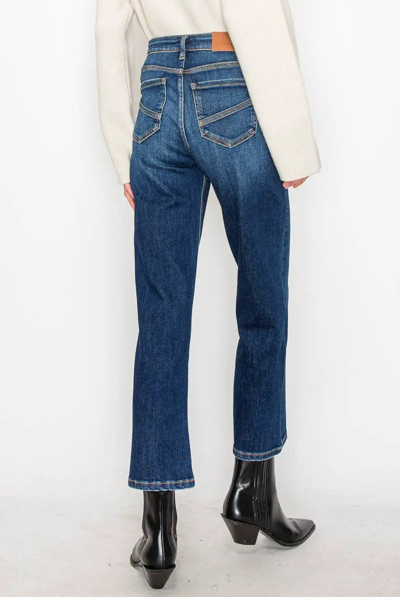 ARTEMIS VINTAGE Artemis Vintage Tummy Control Western Detail High Rise Straight Jean - Jeans