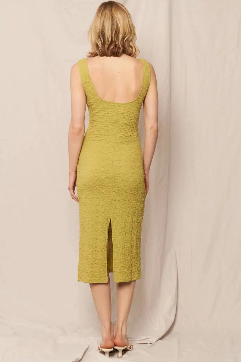 En Crème En Crème Lime Sleeveless Bodycon Dress - Dresses