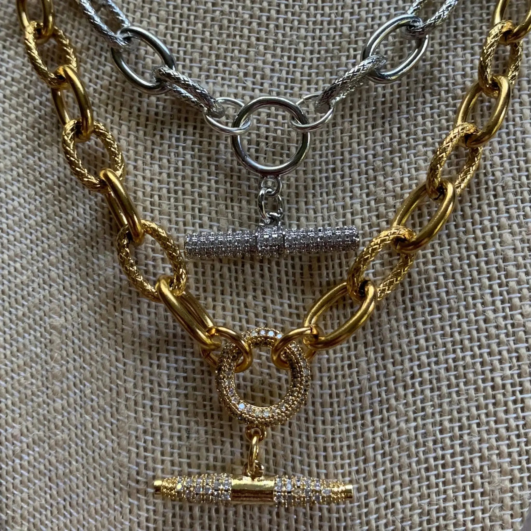 Chasing Cherubs Brook Pave Toggle Necklace - Necklaces