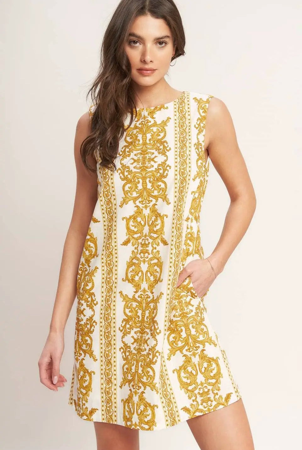FLYING TOMATO The Golden Hour Charm Mini Dress - Dresses
