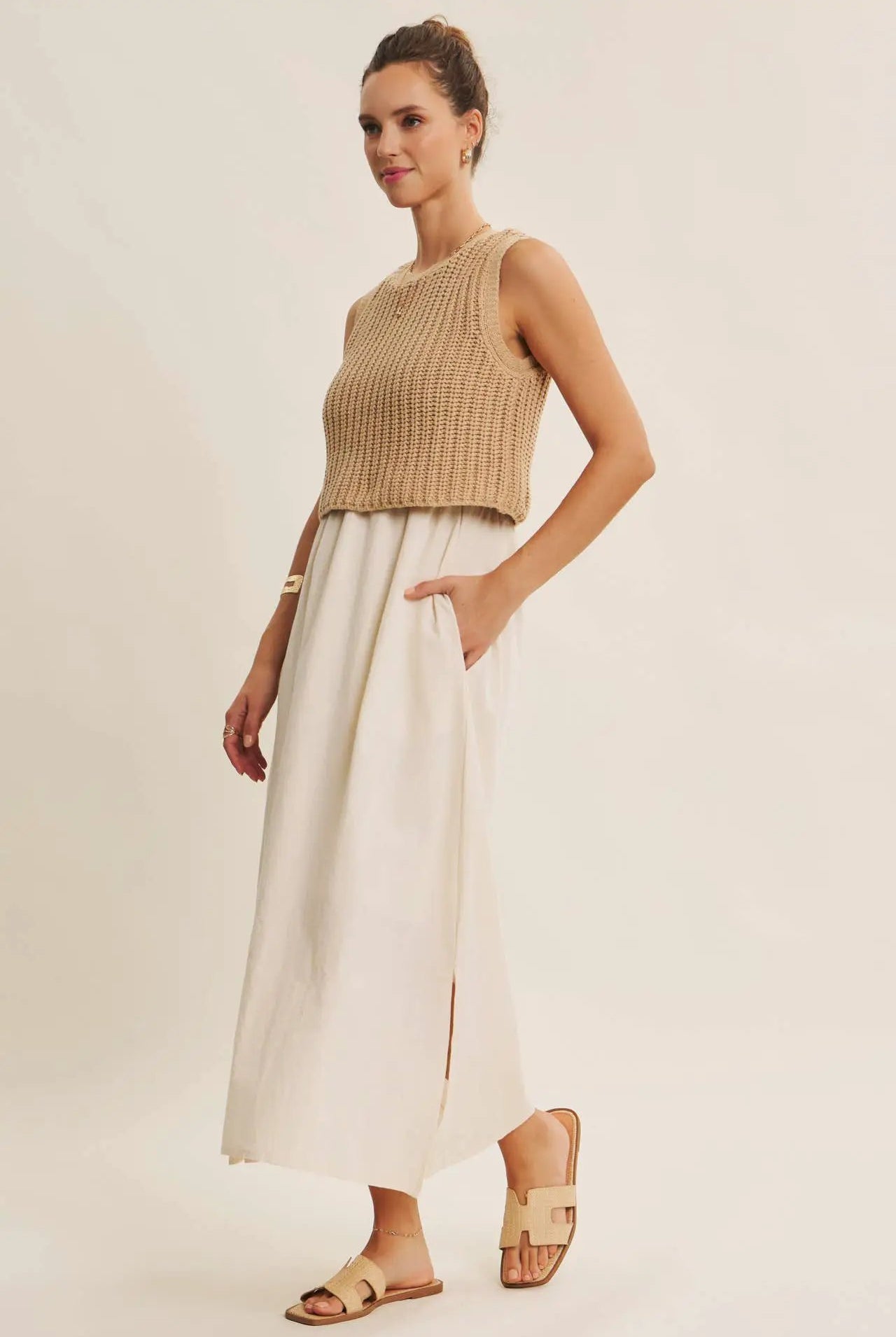 in february The Warm Glow Twofer Midi Dress - Dresses