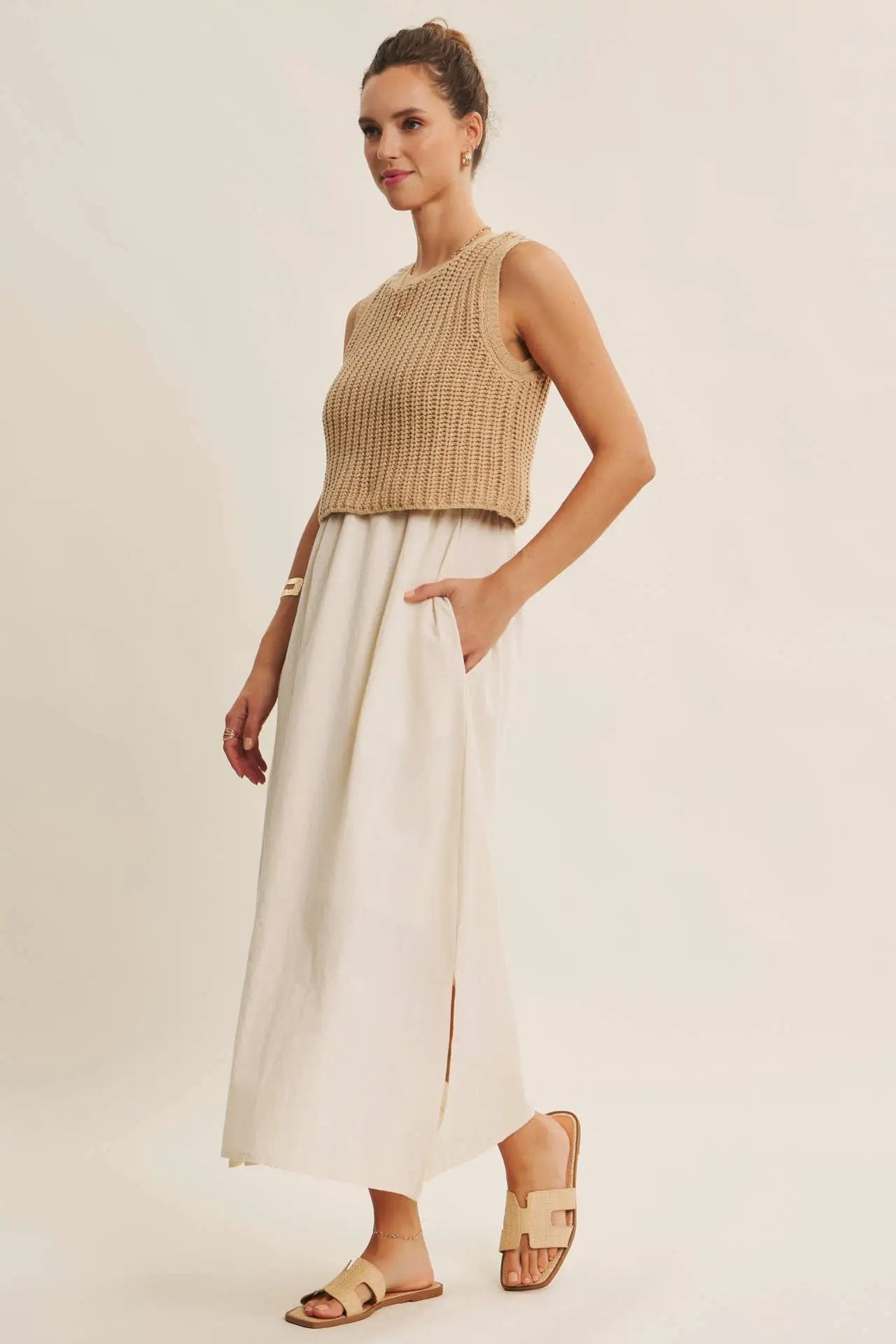 in february The Warm Glow Twofer Midi Dress - Dresses